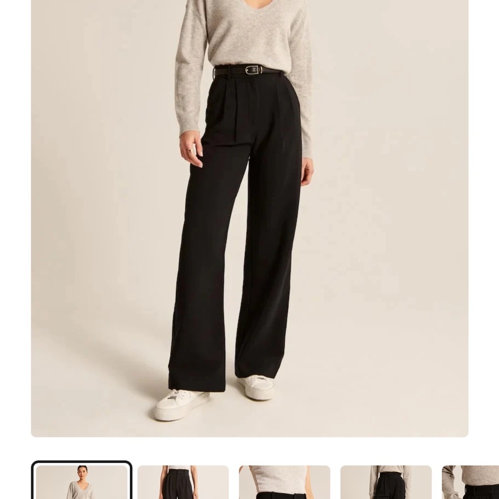 Women's Black Wide-Leg Pants